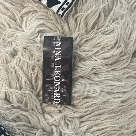 NWT Nina Leonard black ivory white geometric pattern flare skater dress size XS - Picture 10 of 11